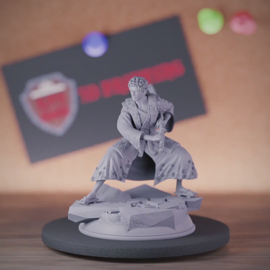 Half Elf 5e | DnD Half Elf Samurai Warrior Miniature