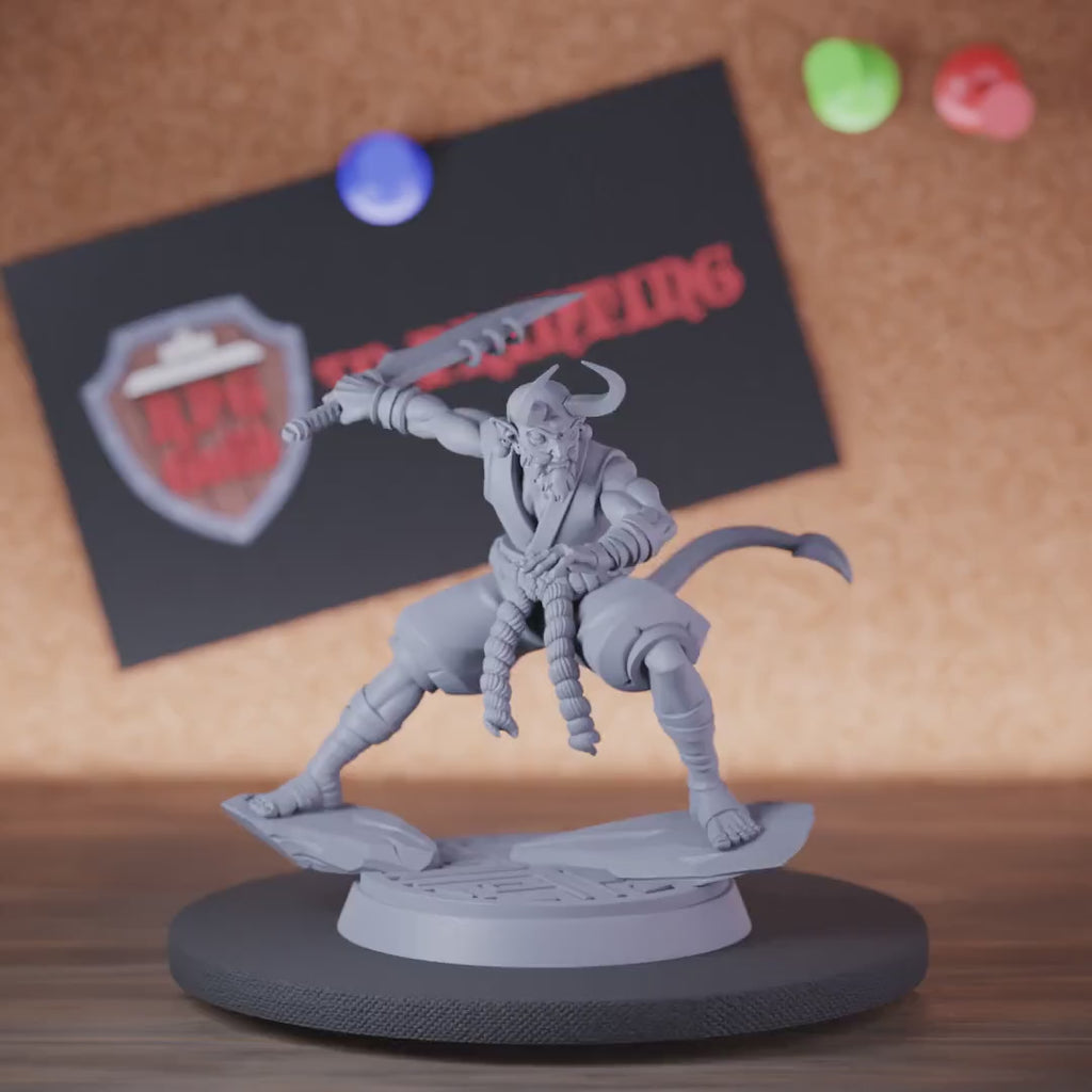 Mönch 5e | DnD Tiefling der Klingenmeister Miniatur 