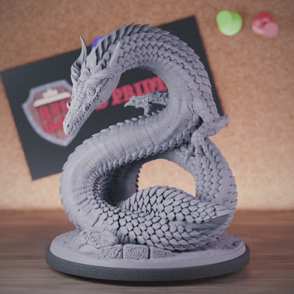 Linnorm 5e | DnD Fire Sea Serpent Miniature