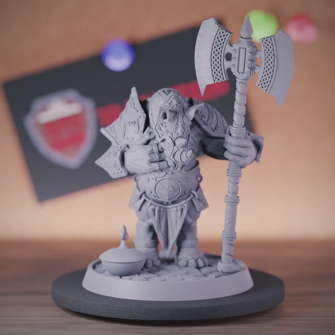 Rhinofolk 5e | DnD Rhinofolk Fighter Guard Miniature