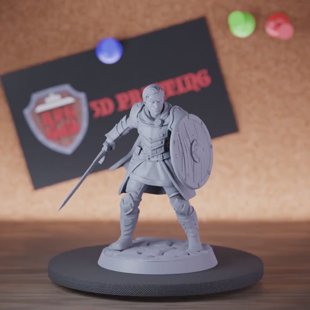 Kämpfer 5e | DnD Männlicher Menschlicher Ritter Miniatur