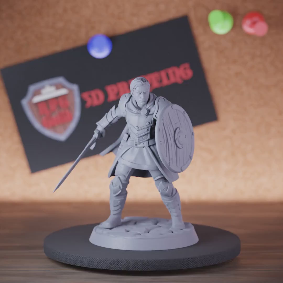 Kämpfer 5e | DnD Männlicher Menschlicher Ritter Miniatur