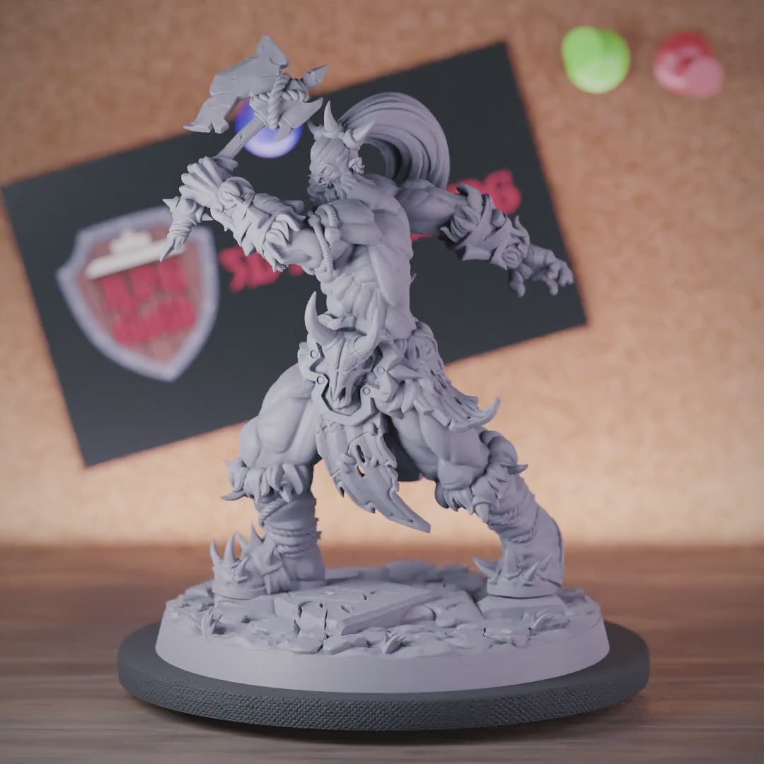 Orc 5e | DnD Orc Defender Monster Battleaxe Miniature