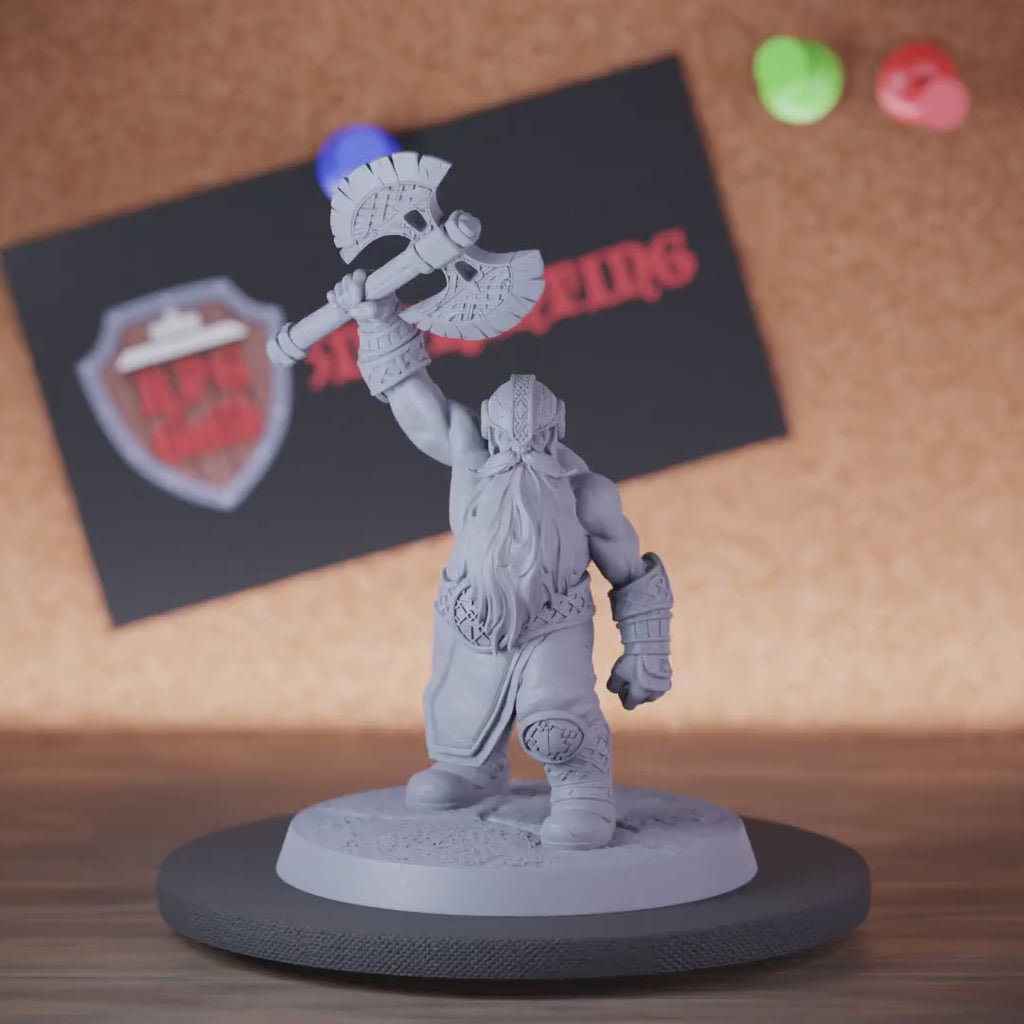 Barbarian 5e | DnD Triumph Dwarf Battleaxe Miniature