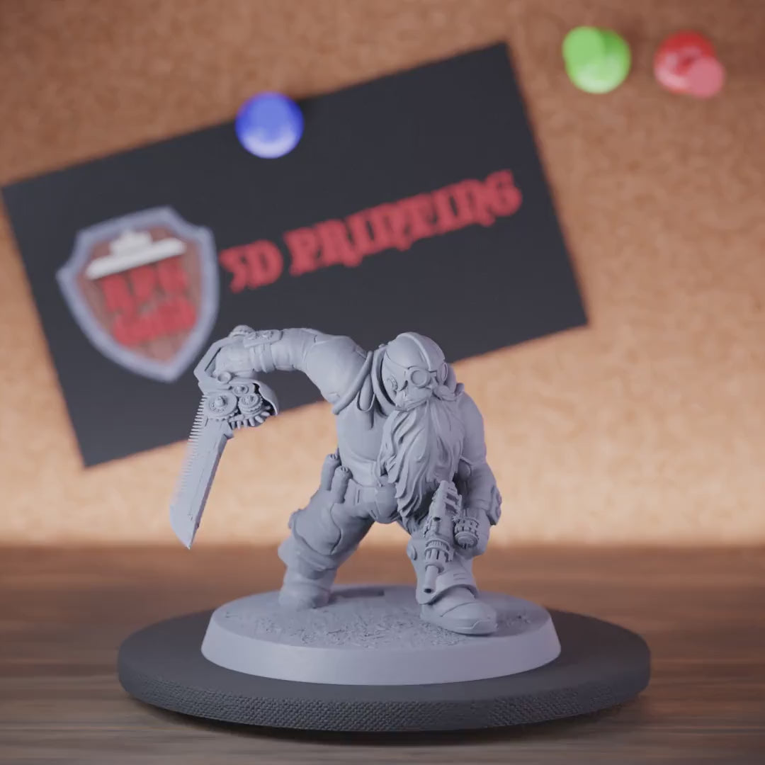 Artificer 5e | DnD Steampunk Dwarf Duelist Miniature
