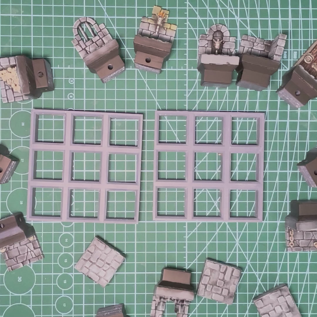 Rotating view of the Modular Dungeon Starter modular terrain set for DnD 5e
