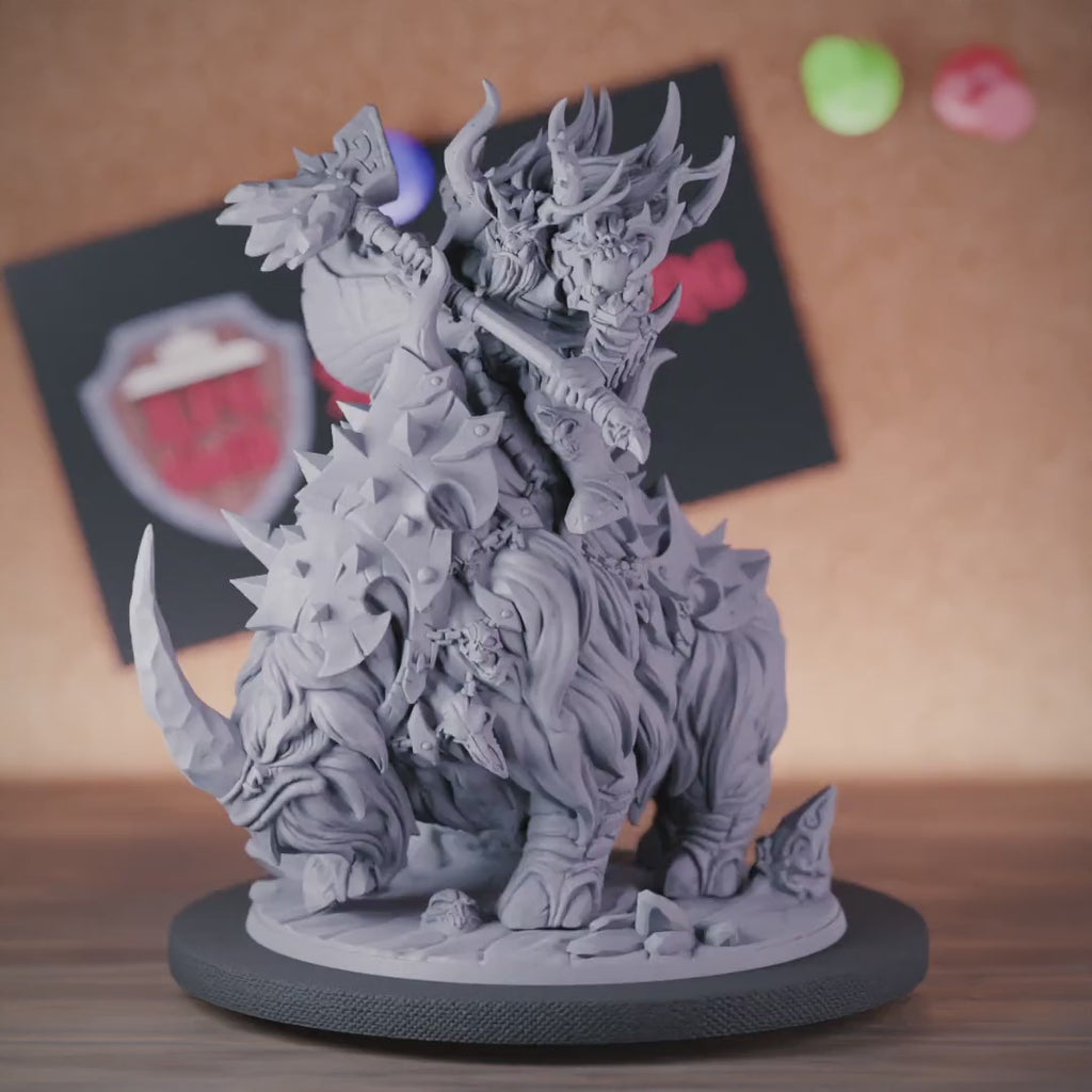 Orc 5e | DnD Orc Warchief Beast Rider Miniature