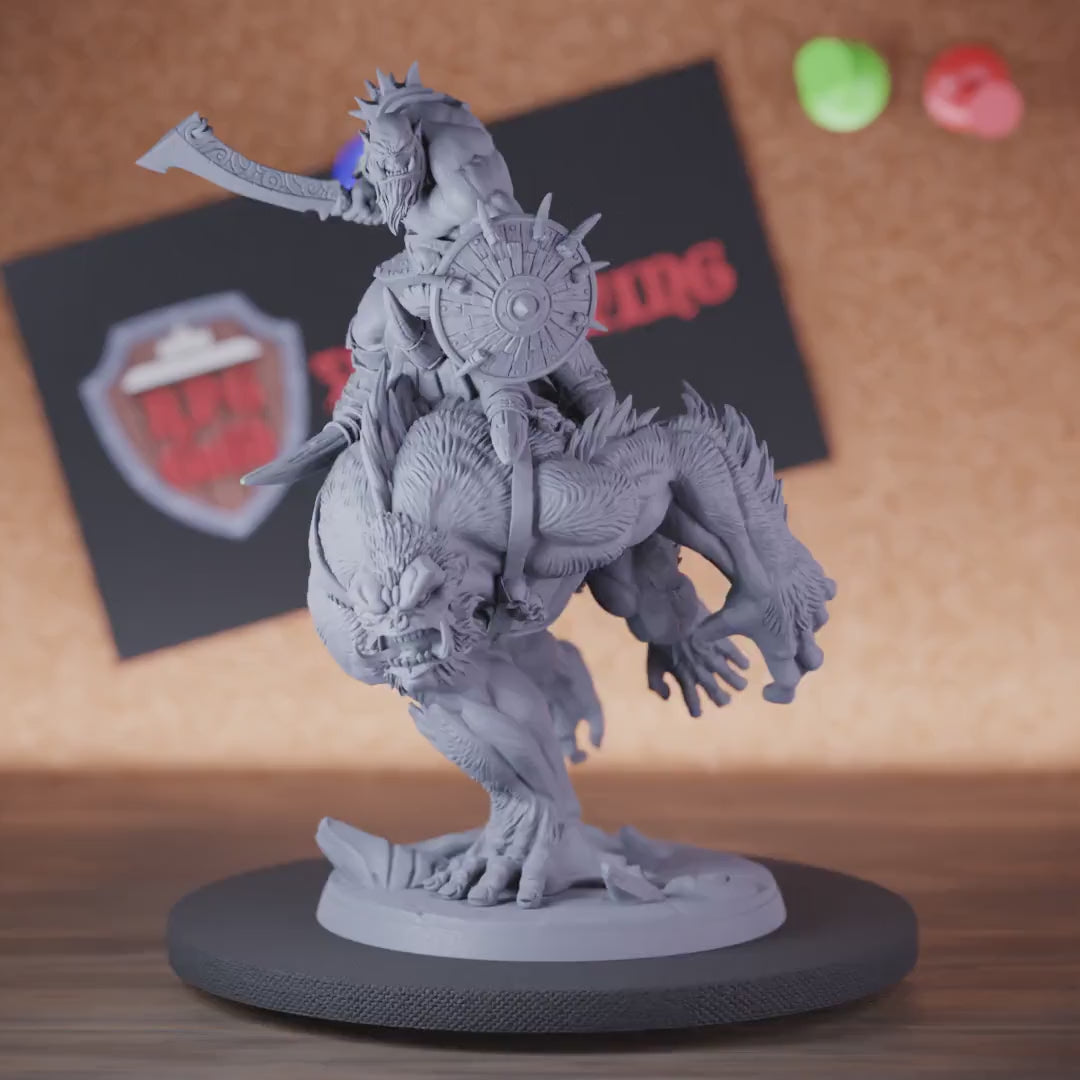 Orc 5e | DnD Orc Warrior Apefiend Rider Miniature