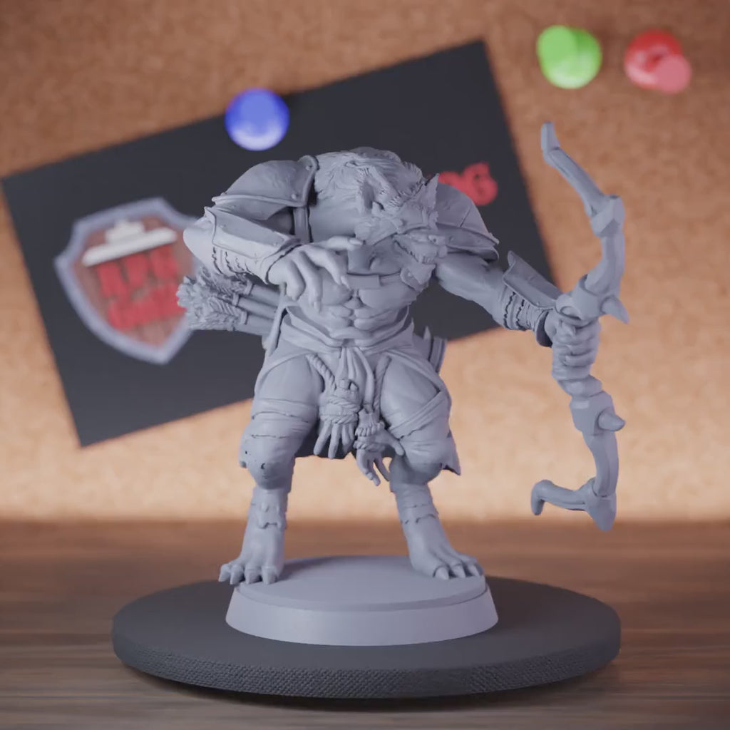 Gnoll 5e | DnD Gnoll Barbarian Archer Warrior Miniature