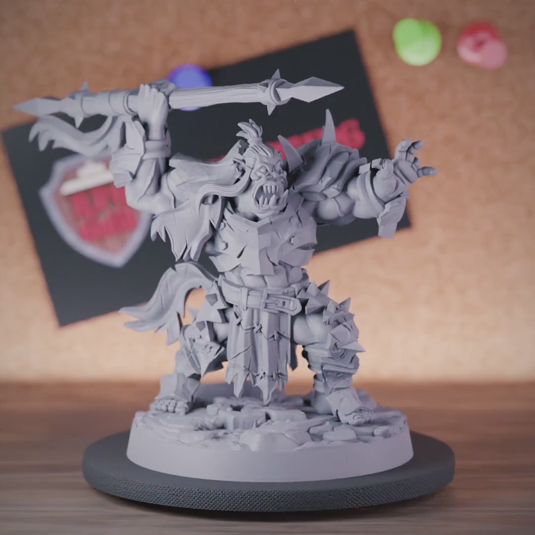 Orc 5e | DnD Orc Berserker Monster Spear Miniature