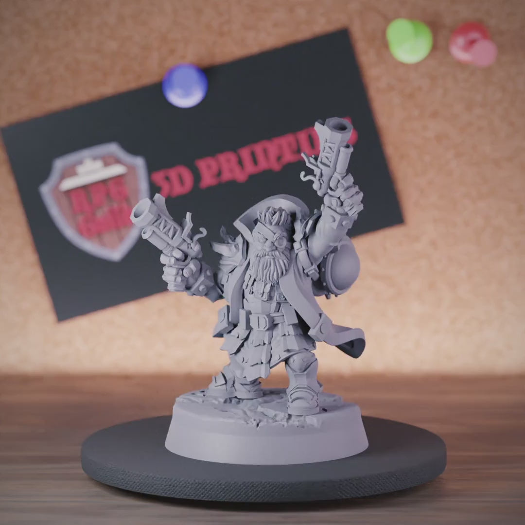 Dwarf 5e | DnD Dwarf Artificer Shooter Miniature