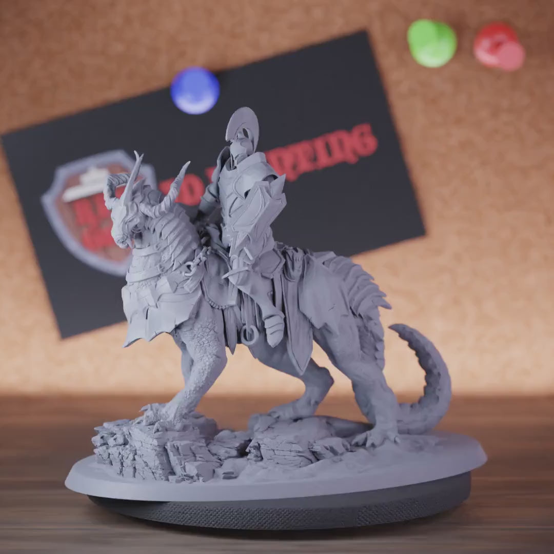 Paladin 5e | DnD Armored Paladin Drake Rider Miniature