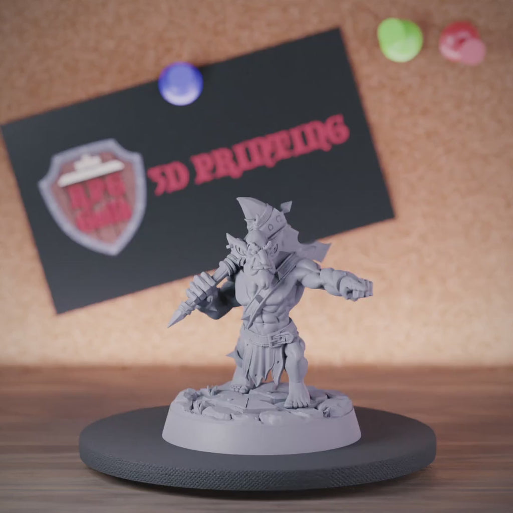 Orc 5e | DnD Baby Orc Battleaxe Miniature