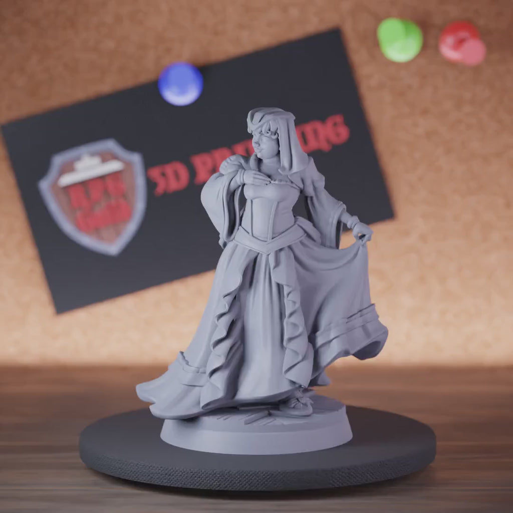 Human 5e | DnD Medieval Lady Npc Miniature