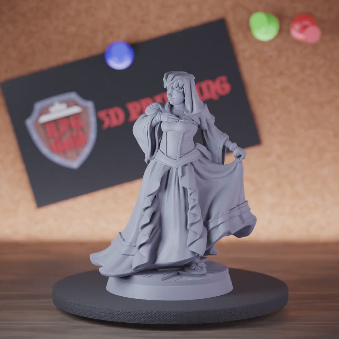 Human 5e | DnD Medieval Lady Npc Miniature