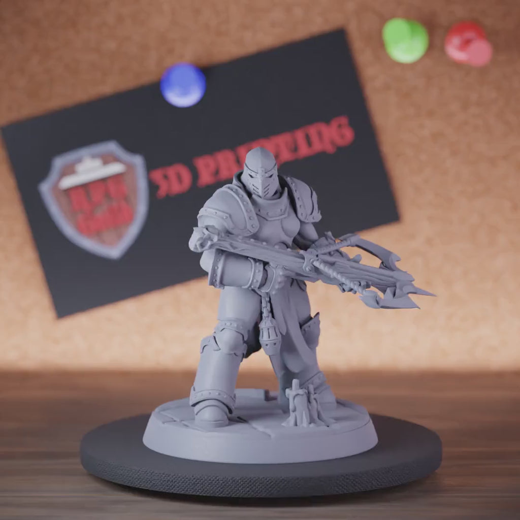 Knight 5e | DnD Female Knight Fighter Guard Miniature