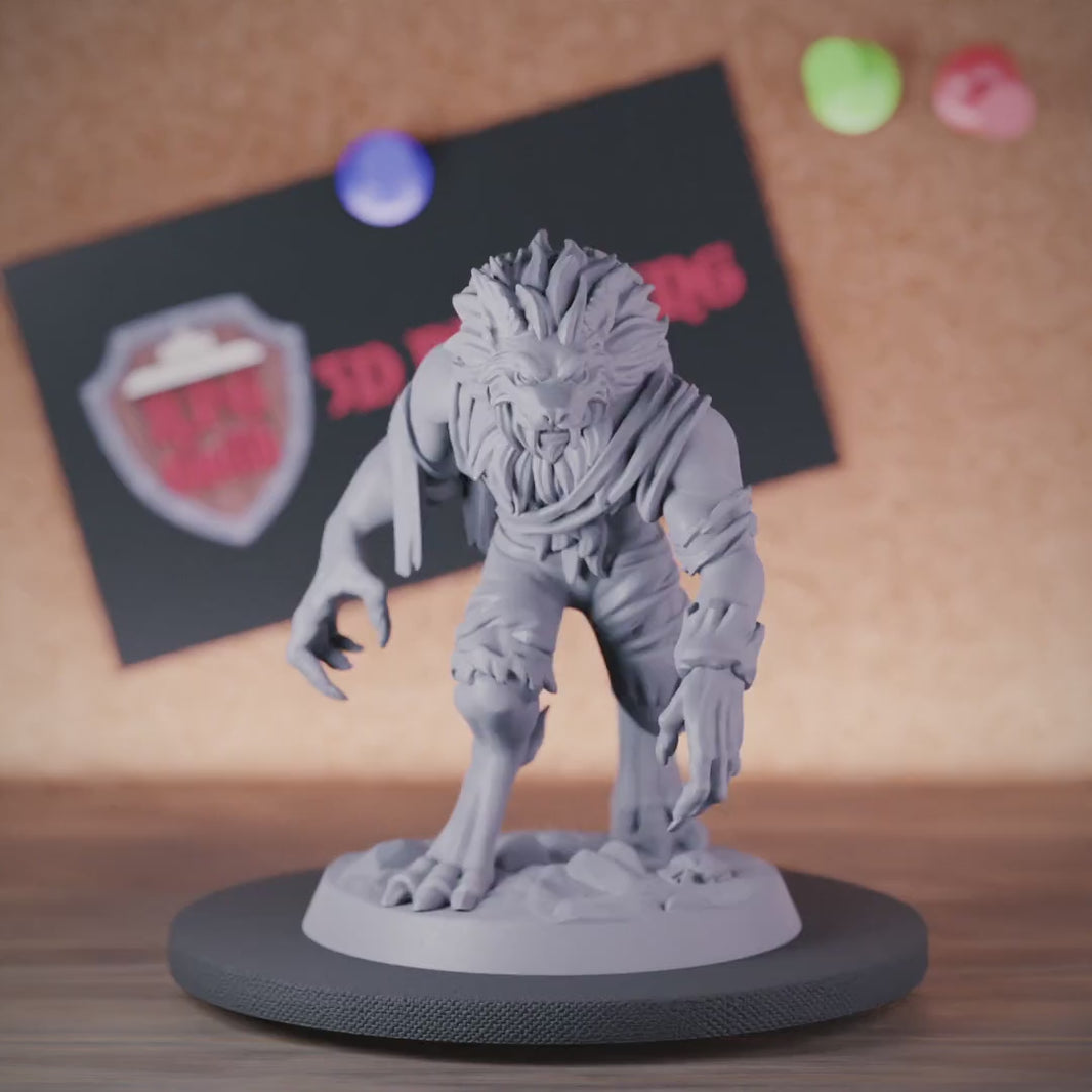 Werewolf 5e | DnD Werewolf Fighter Monster Miniature