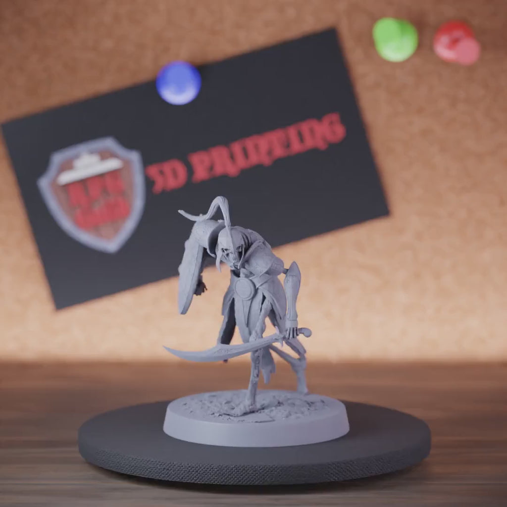 Skelett 5e | DnD Miniatur des kleinen persischen Krummsäbelschildes 