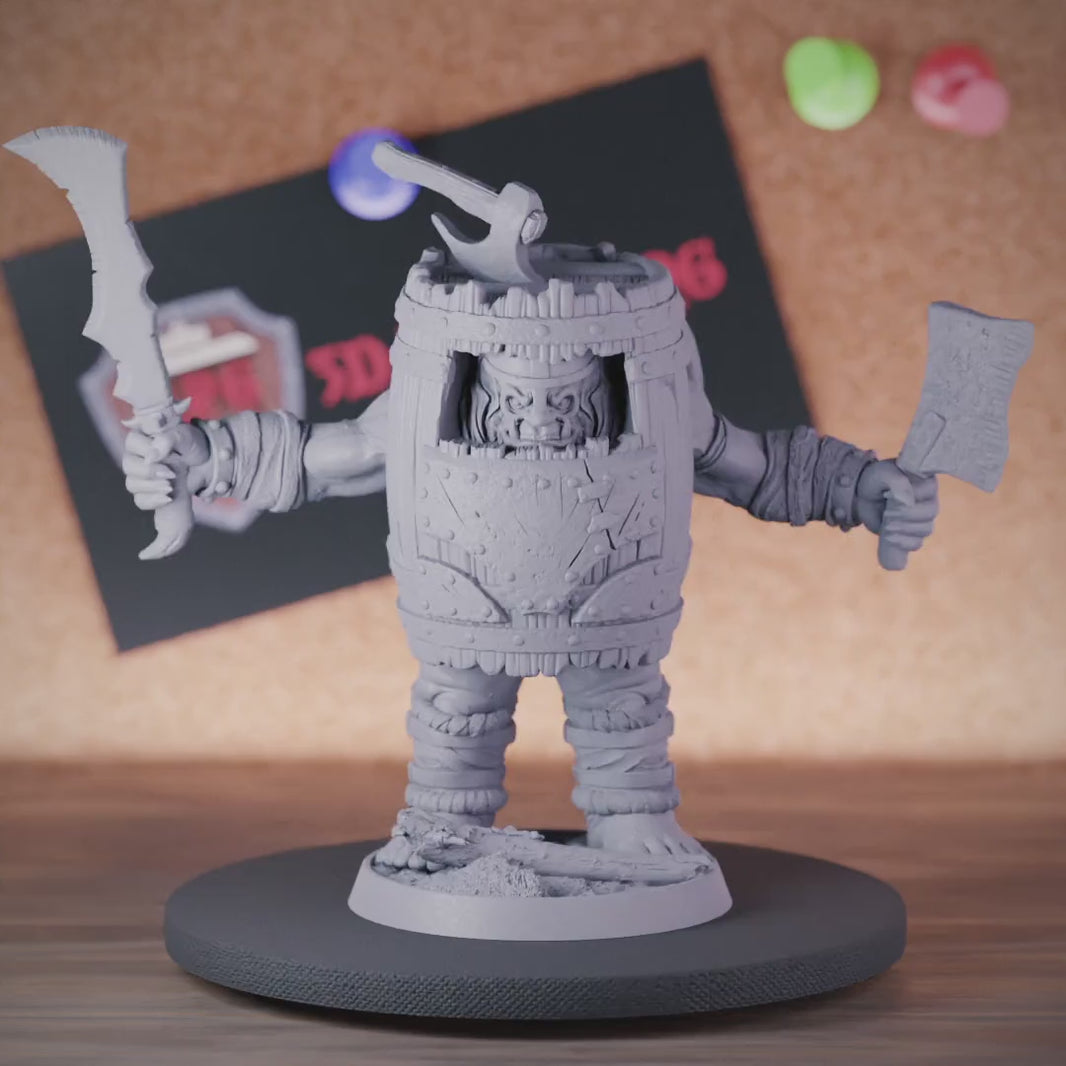 Ogre 5e | DnD Ogre Barrel Armor Monster Miniature