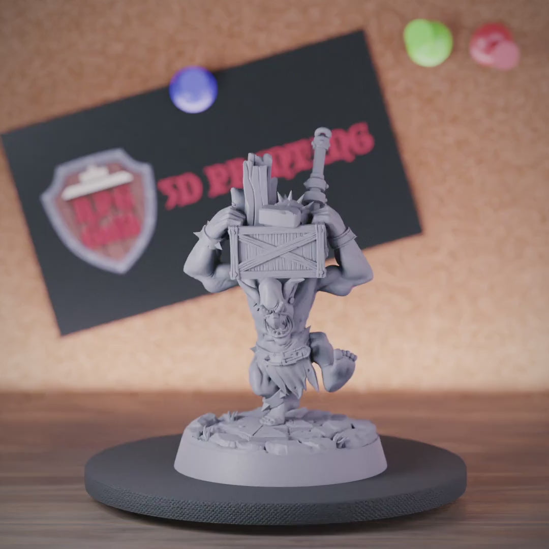 Orc 5e | DnD Baby Orc Smith Helper Miniature