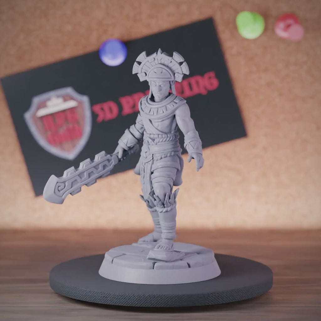 Fighter 5e | DnD Temple Fighter Aztec Miniature