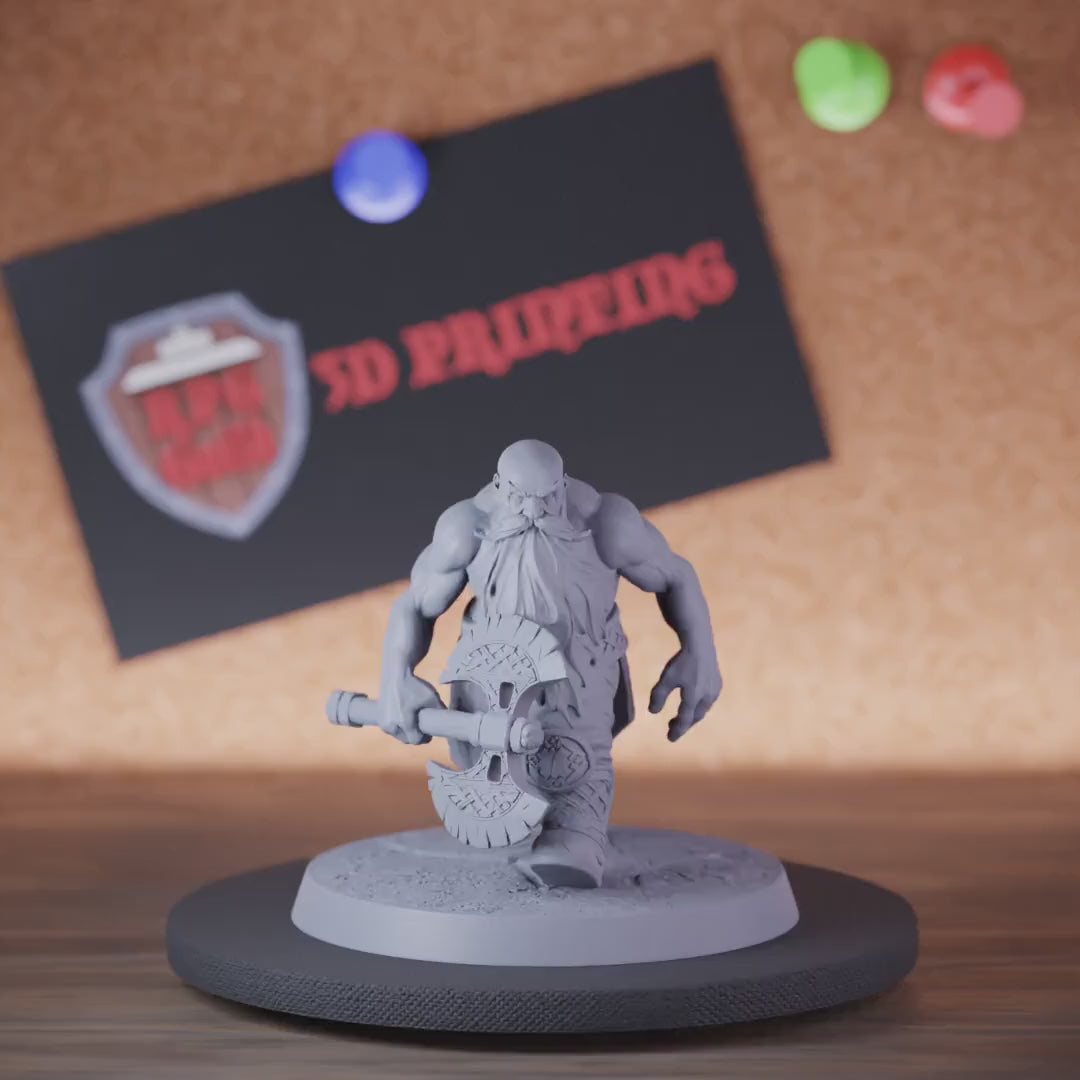 Barbar 5e | DnD Bloodwalk Zwergenaxt Miniatur