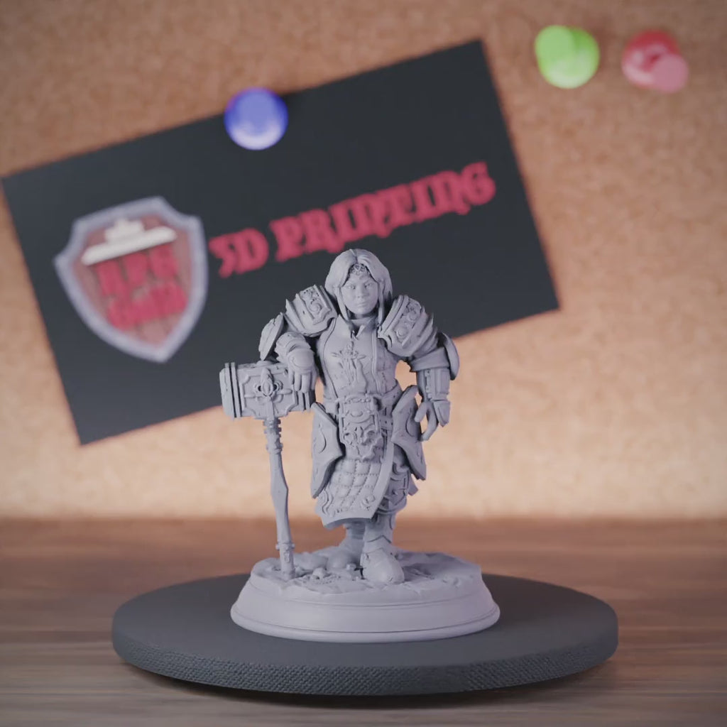 Dwarf 5e | DnD Dwarf Paladin Fighter Miniature
