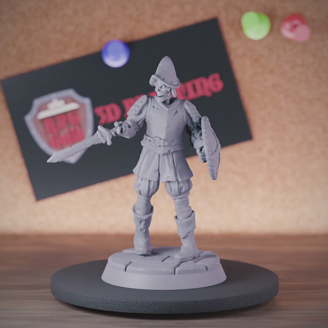 Skeleton 5e | DnD Undead Infantry Guard Miniature