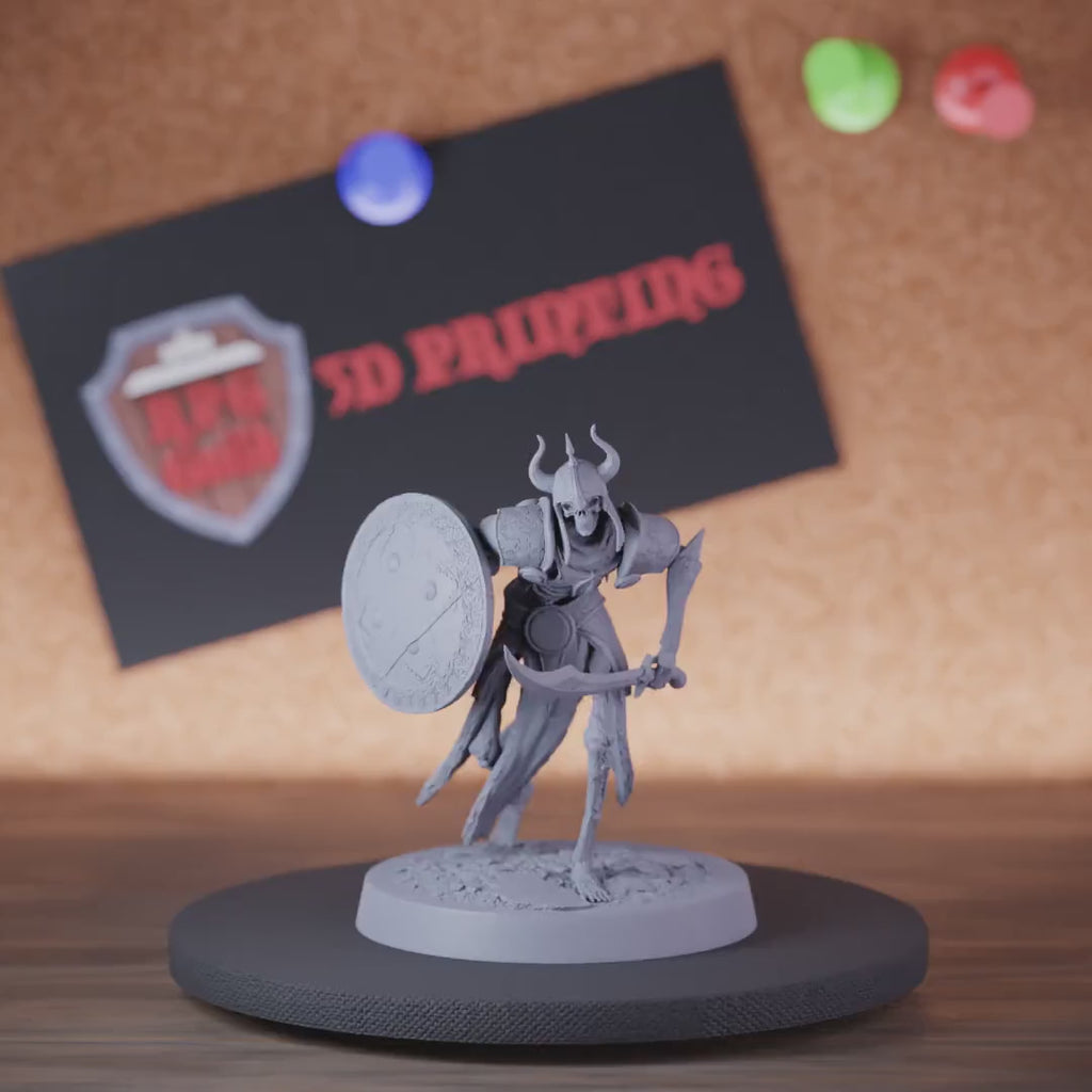 Skelett 5e | DnD Persisches Schwert und Schild (Miniatur)