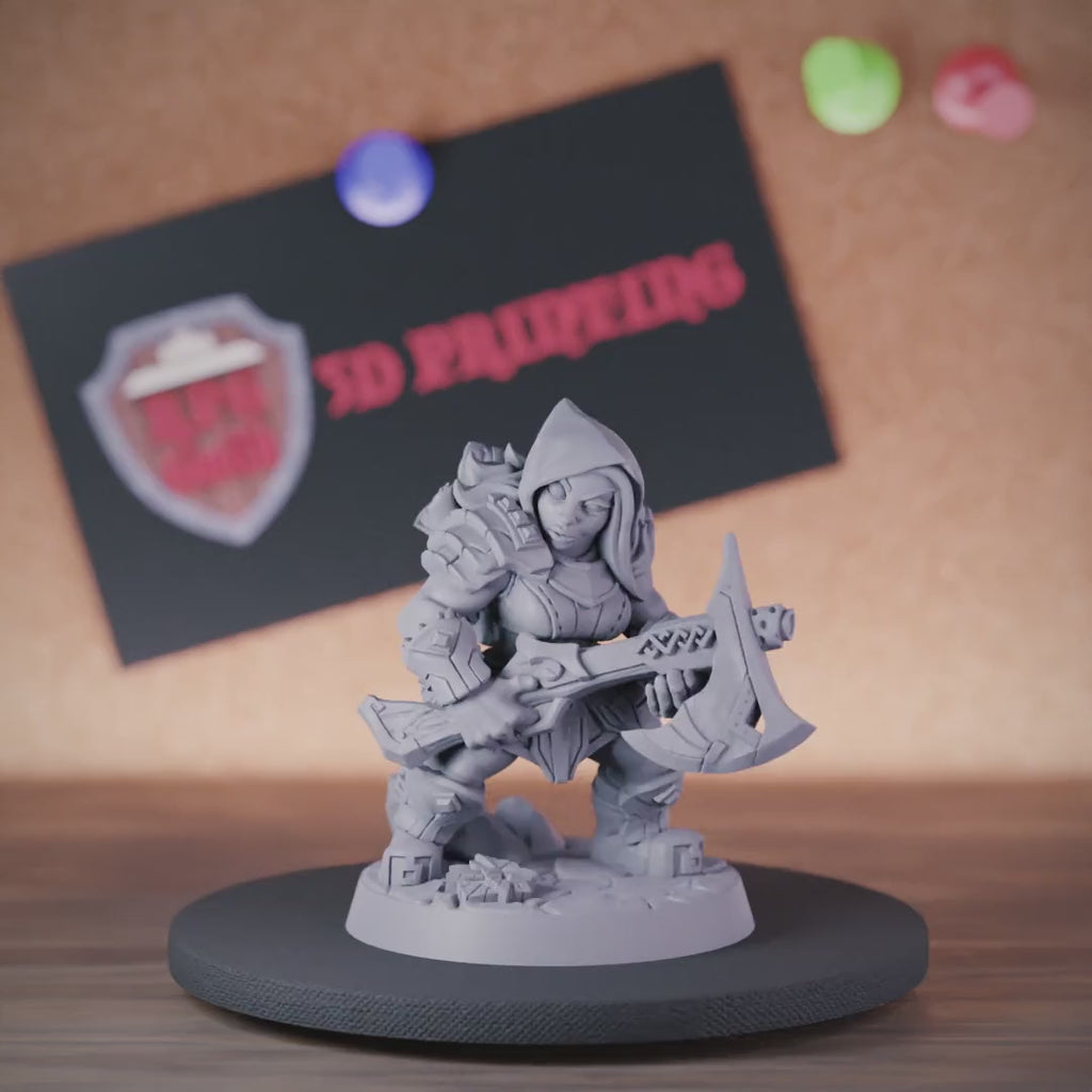 Dwarf 5e | DnD Female Dwarf Fighter Miniature