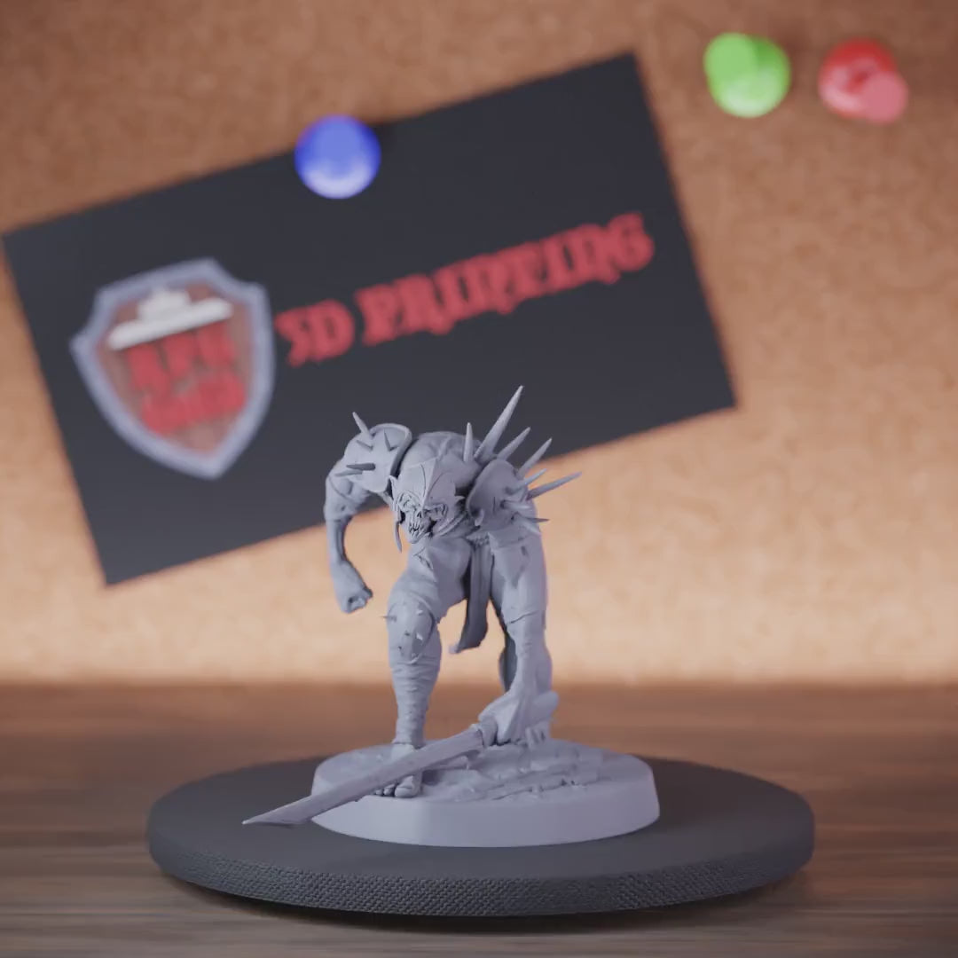 Ghoul 5e | DnD Undead Ghoul Katana Sneaking Miniature