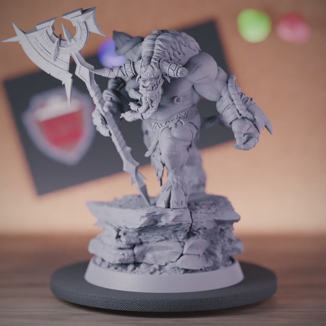 Tauren 5e | DnD Tauren Axe Warrior Miniature