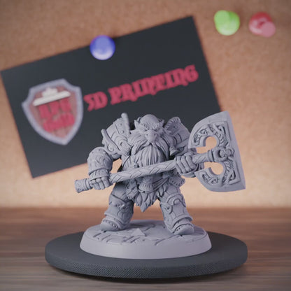 Dwarf 5e | DnD Dwarf Fighter Axe Warrior Miniature