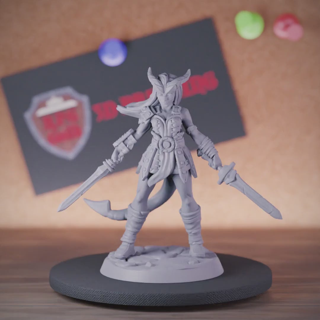 Tiefling 5e | DnD Tiefling Battlemaster Fighter Miniature