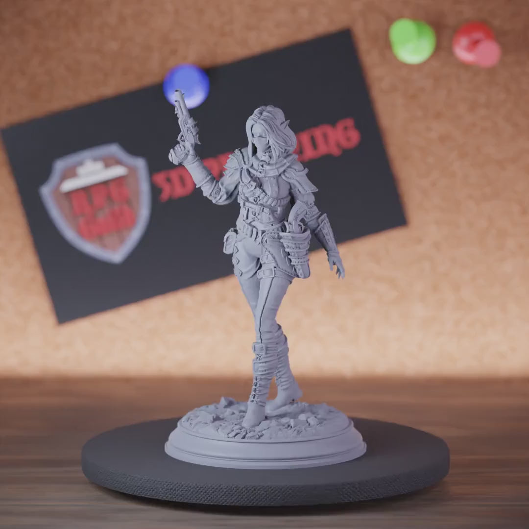 Rogue 5e | DnD Elf Gunslinger Miniature