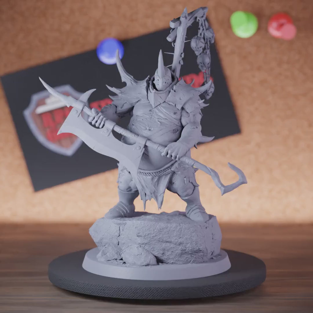 Demon 5e | DnD Demon Ogre Battleaxe Defender Miniature