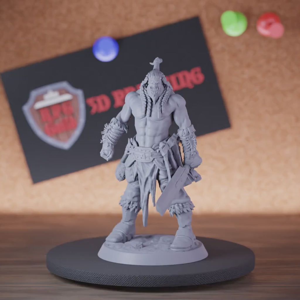 Orc 5e | DnD Orc Soldier Stand Sword Miniature