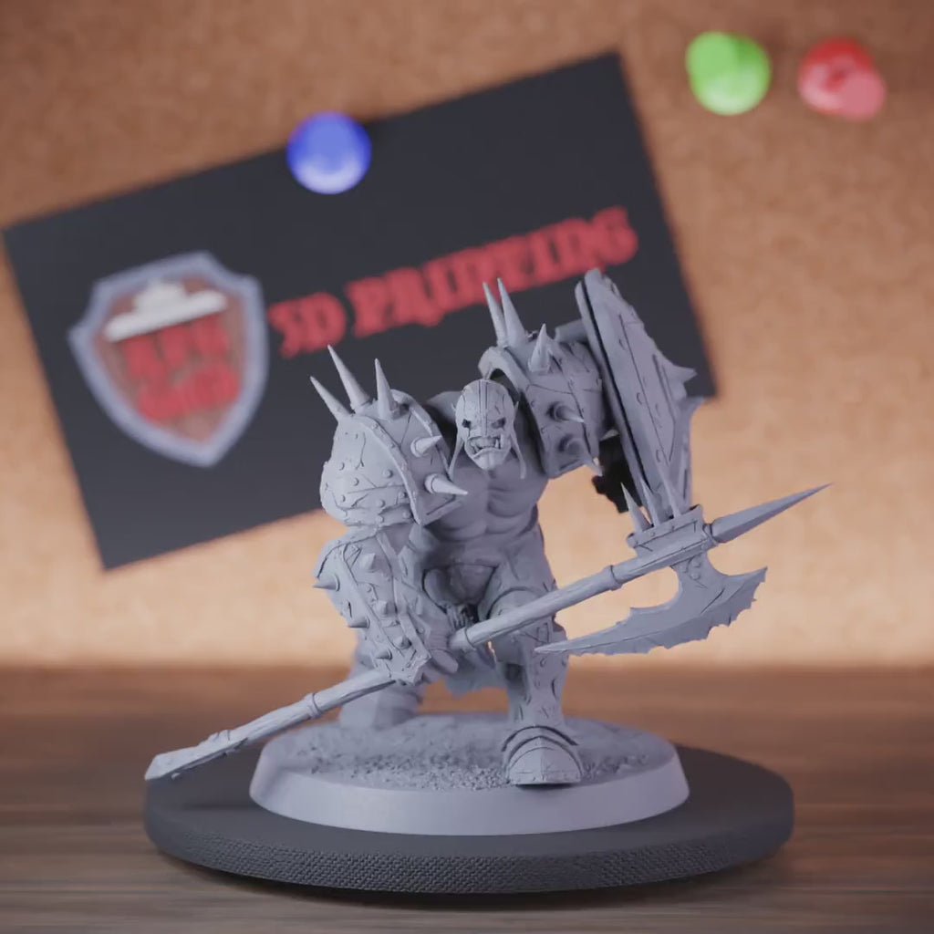 Ork 5e | DnD Infanterie Ork Hellebarden-Schieber Miniatur 