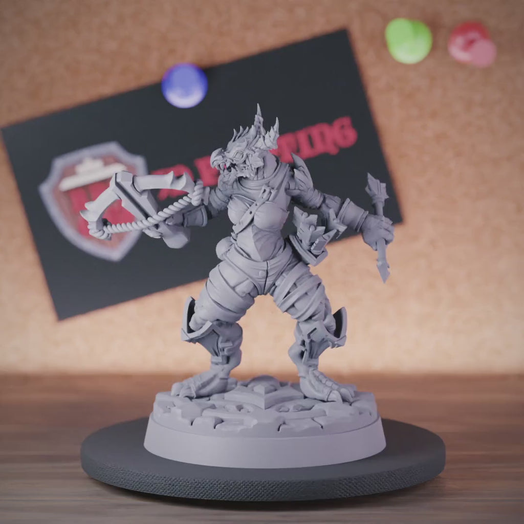 Dragonborn 5e | DnD Dragonborn Female Crossbow Hunter Miniature