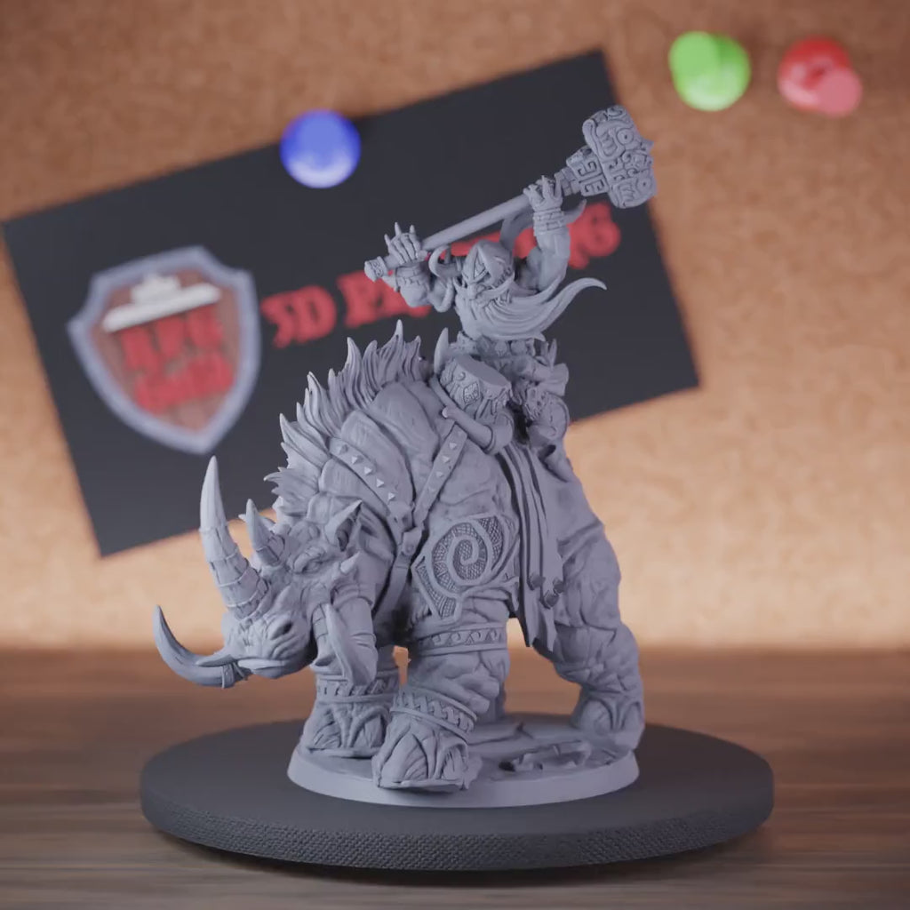 Dwarf 5e | DnD Monster Rider Fighter Miniature