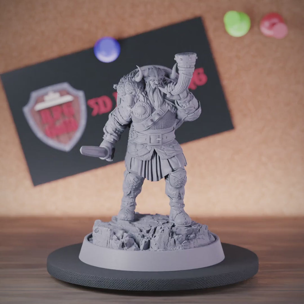 Kämpfer 5e | DnD Kämpfer-Champion Nordmann Wikinger Miniatur 
