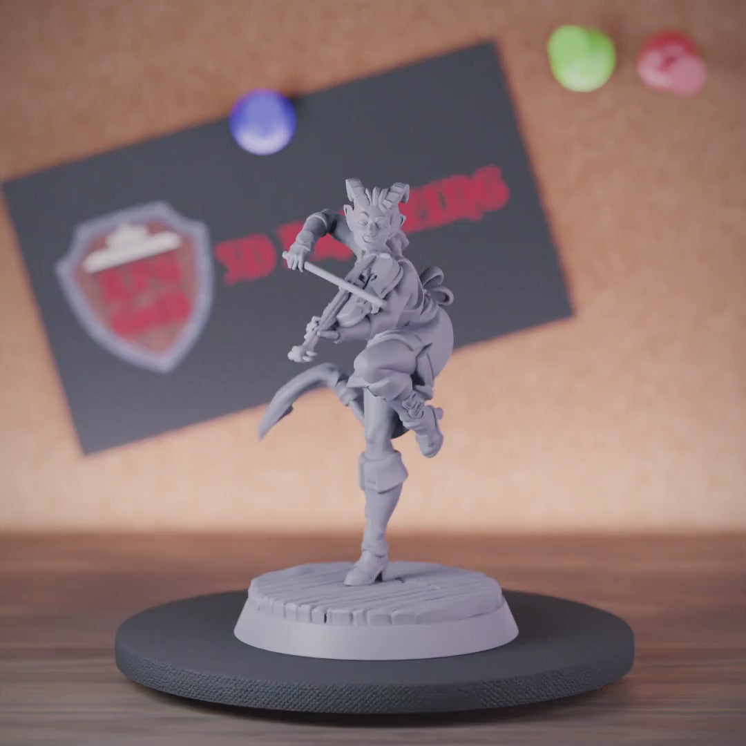 Female Bard 5e | DnD Female Tiefling Bard Miniature