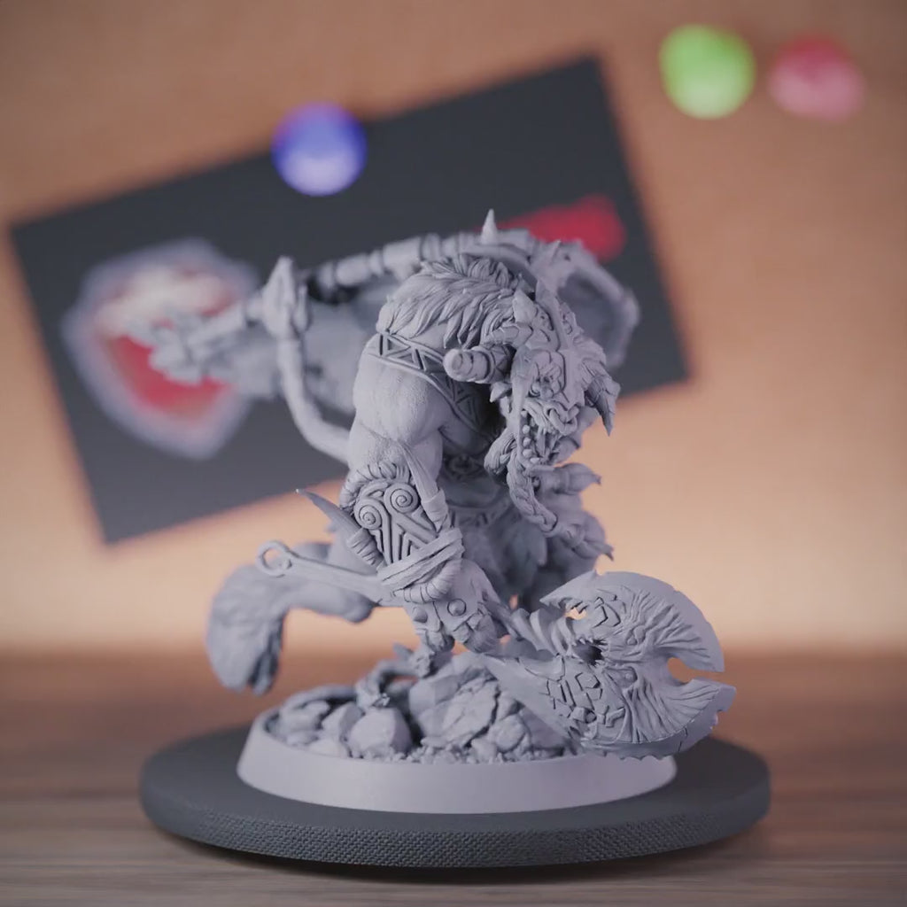 Tauren 5e | DnD Tauren Tribal Defender Shield Miniature
