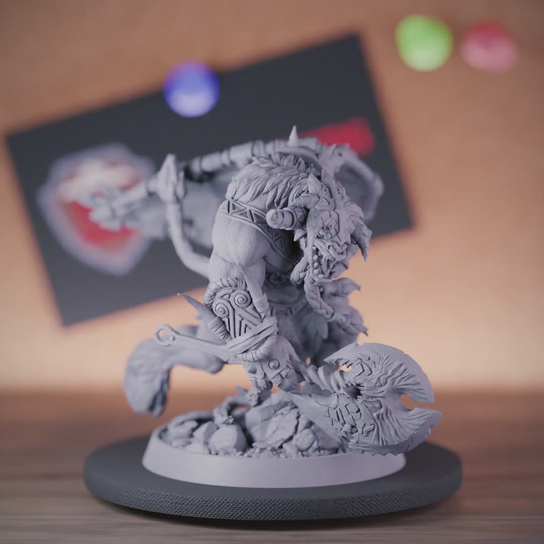 Tauren 5e | DnD Tauren Tribal Defender Shield Miniature