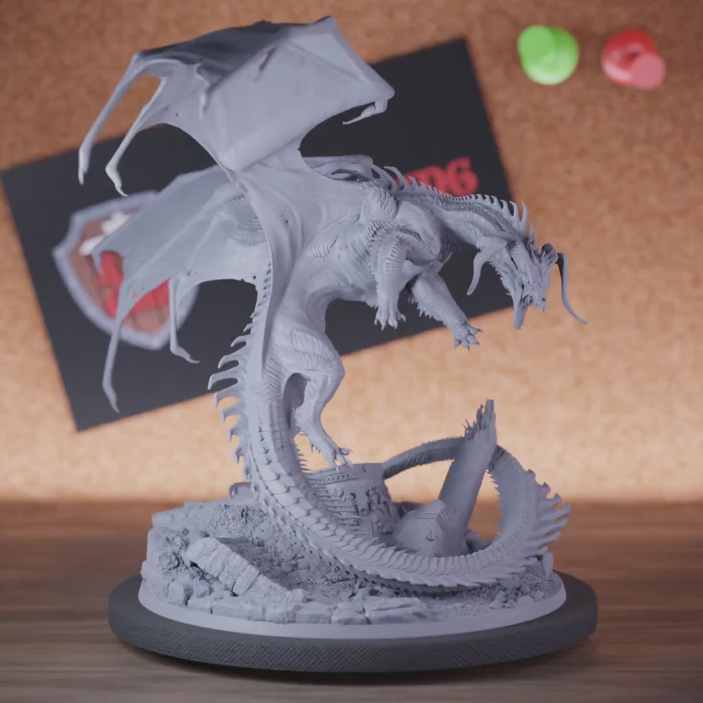 Dragon 5e | DnD Ferocious Black Dragon Miniature