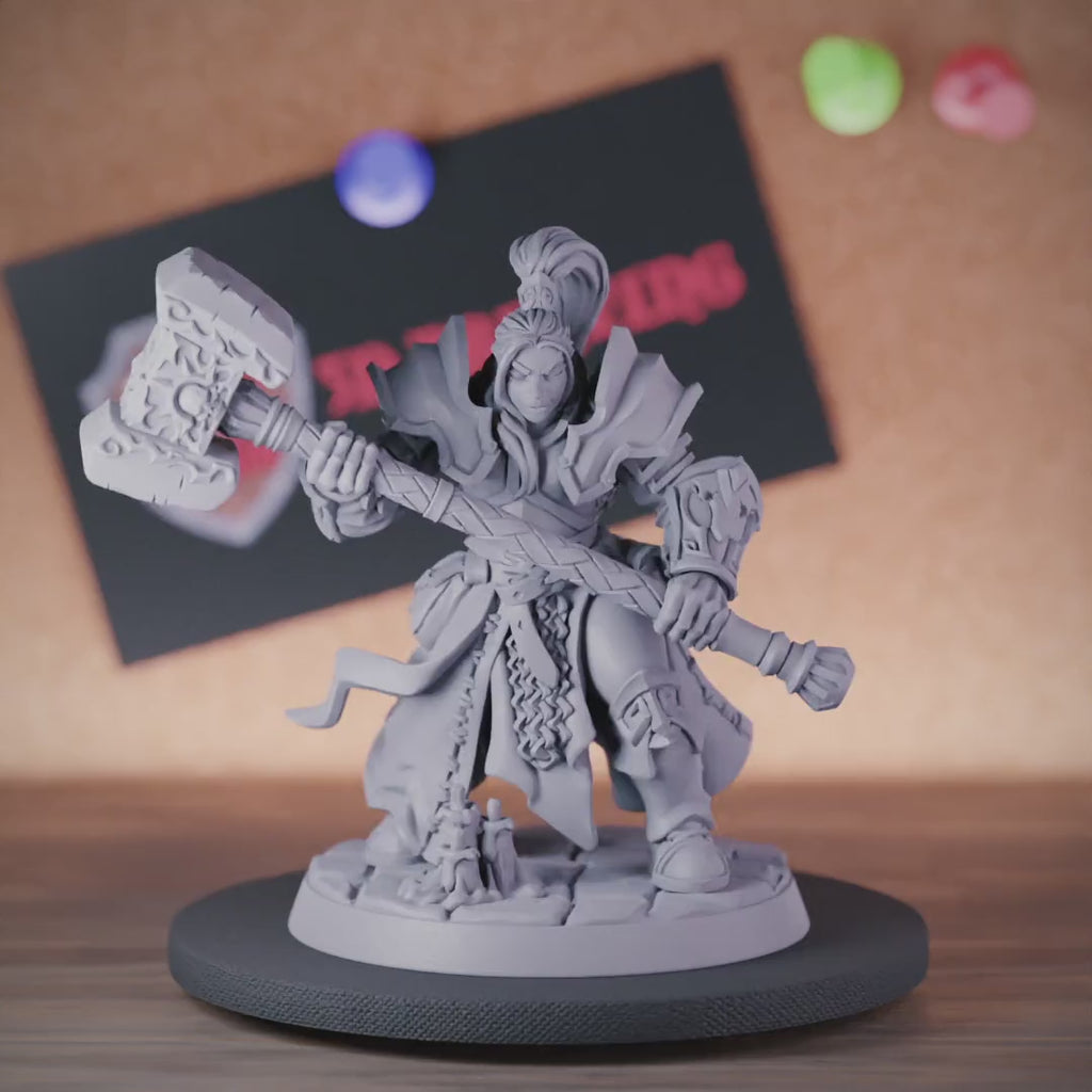 Paladin 5e | DnD Female Paladin Templar Cleric Miniature
