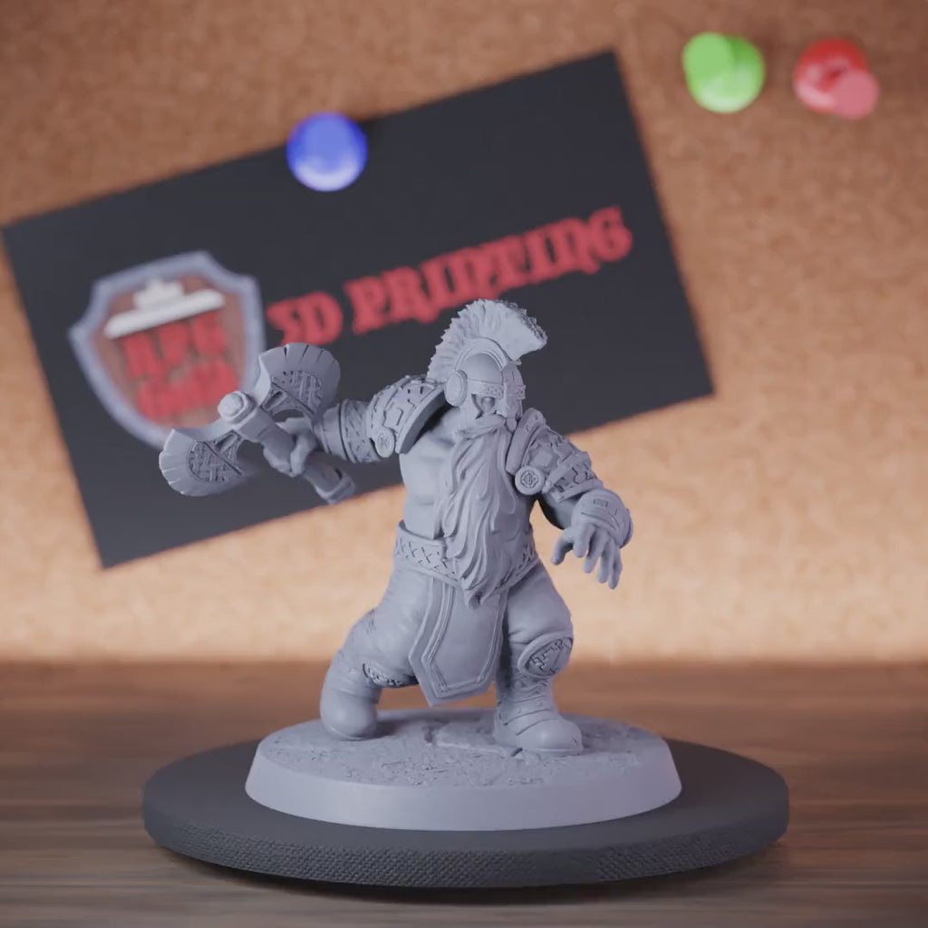 Barbarian 5e | DnD Dwarf Berserker Battleaxe Miniature