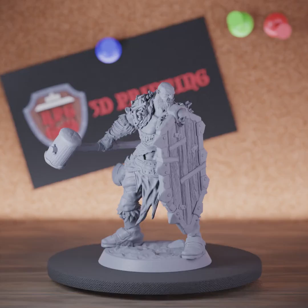 Orc 5e | DnD Orc Guardian Hammer Miniature