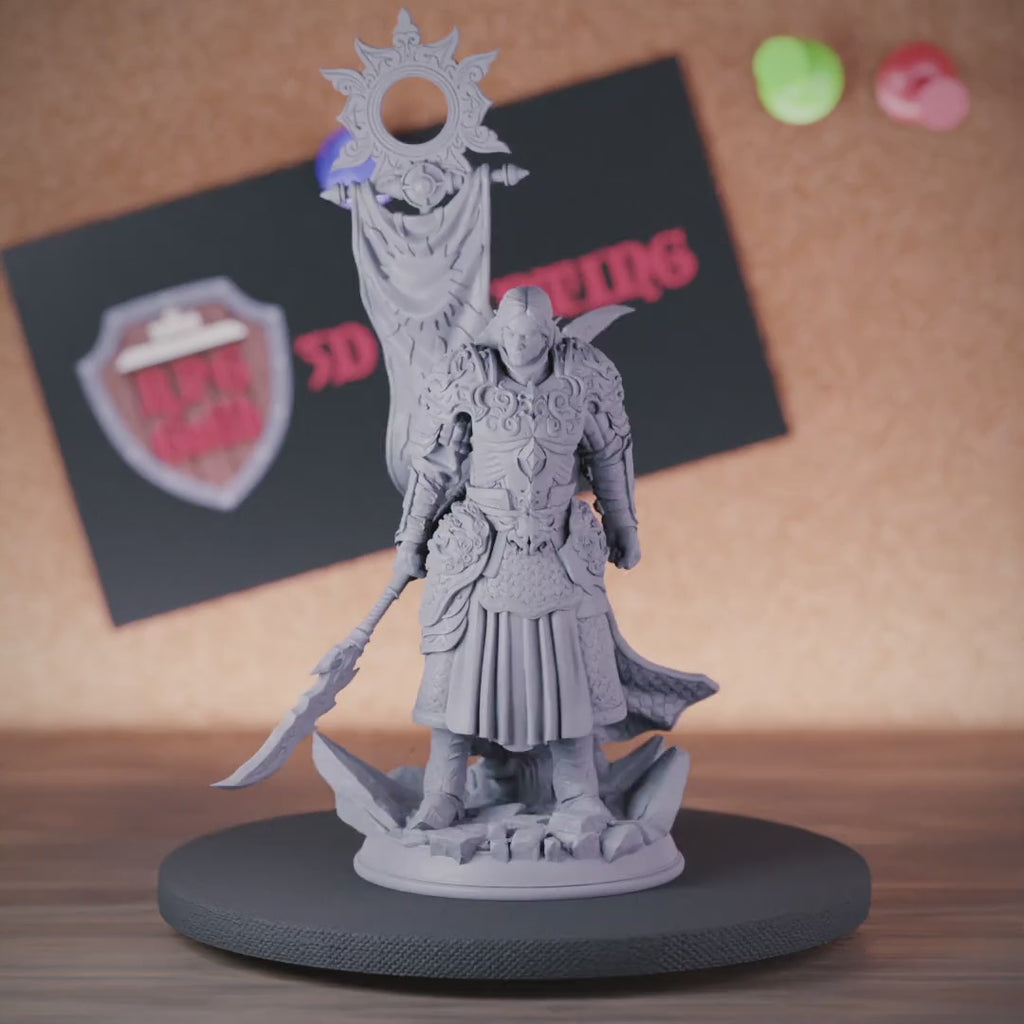 Elf 5e | DnD Elf Warrior Glaive Miniature 