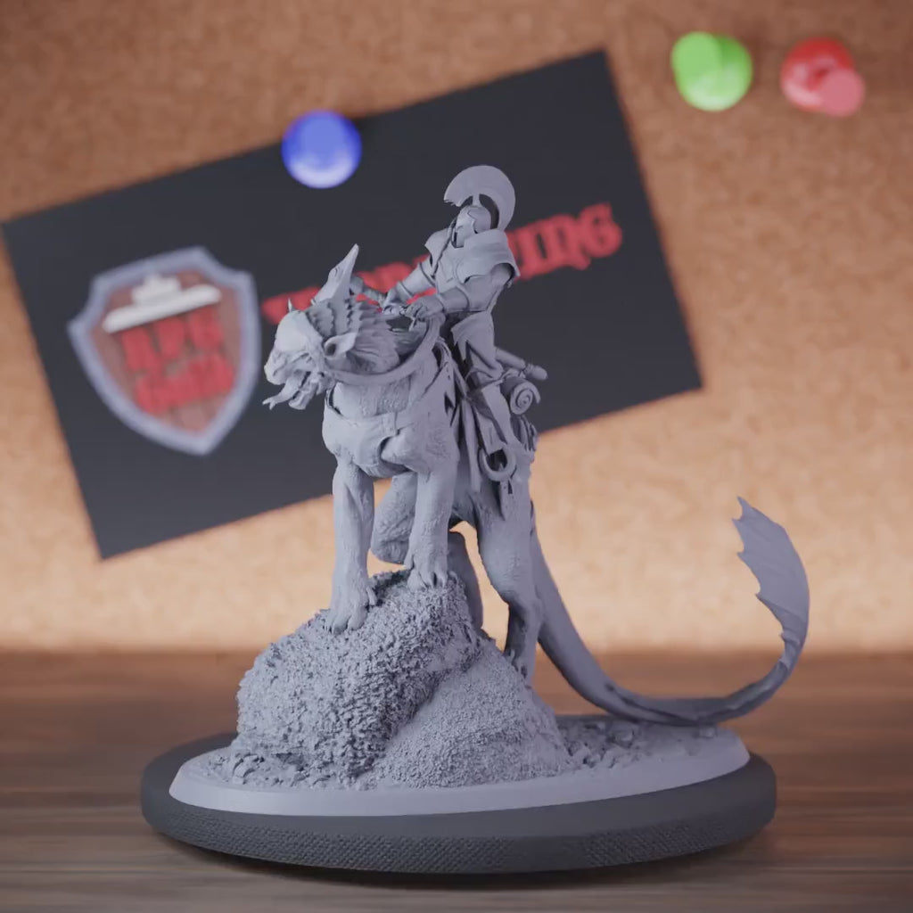 Paladin 5e | DnD Paladin Warrior Panthera Rider Miniature